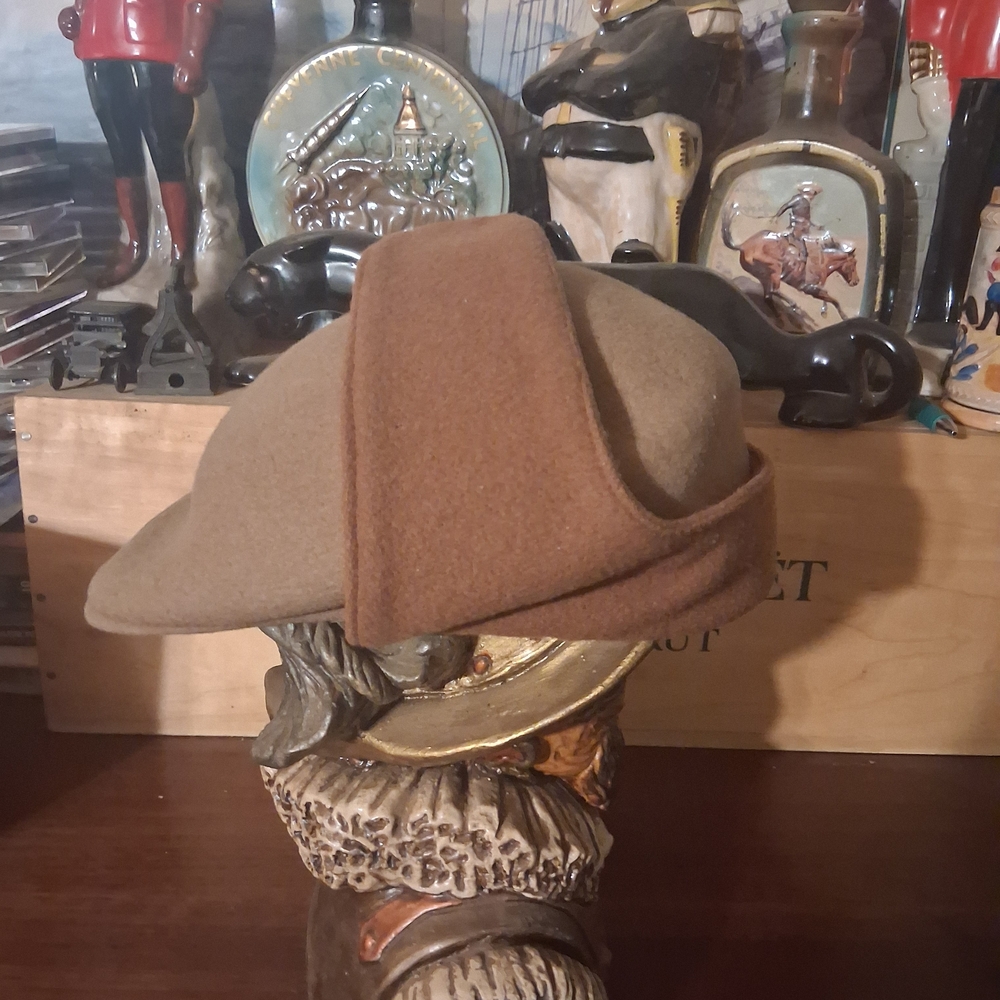 Kangol Two-Tone Brown Wool Cap With Flaps
